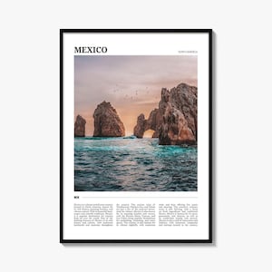 Mexico Travel Poster No 1, Mexico Wall Art, Mexico Poster Print, Mexico Photo, Mexico Decor, North America