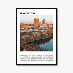 Springfield Travel Poster Massachusetts, Springfield Wall Art, Springfield Poster Print, Springfield Photo, Springfield Decor, USA