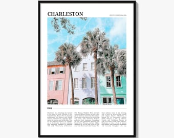 Charleston South Carolina Travel Poster No 2, Charleston South Carolina Wall Art, Charleston South Carolina Poster Print, Photo, Decor, USA