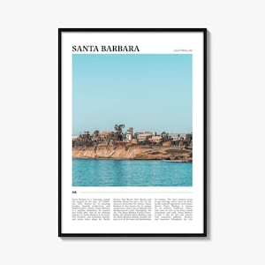 Santa Barbara Travel Poster No 2, Santa Barbara Wall Art, Santa Barbara Poster, Santa Barbara Photo, Santa Barbara Decor, California, USA