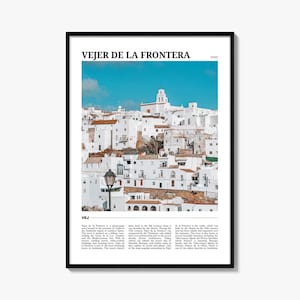 Cartaz de viagem de Vejer de la Frontera, arte de parede de Vejer de la Frontera, impressão de pôster de Vejer de la Frontera, foto de Vejer de la Frontera, Espanha