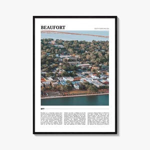 Beaufort Travel Poster South Carolina, Beaufort Wall Art, Beaufort Poster Print, Beaufort Photo, Beaufort Decor, USA