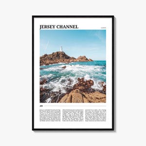 Póster de viaje n.° 1 de las Islas del Canal de Jersey, arte mural de las Islas del Canal de Jersey, póster de las Islas del Canal de Jersey, foto de las Islas del Canal de Jersey