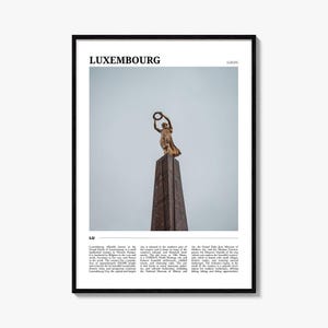 Luxembourg Travel Poster, Luxembourg Wall Art, Luxembourg Poster Print, Luxembourg Photo, Luxembourg Decor, Europe