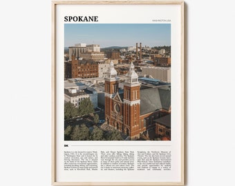 Spokane Travel Poster, Spokane Wall Art, Spokane Poster Print, Spokane Photo, Spokane Decor, Washington, USA