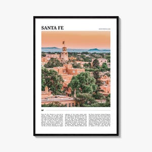 Santa Fe Travel Poster, Santa Fe Wall Art, Santa Fe Poster Print, Santa Fe Photo, Santa Fe Decor, New Mexico, USA