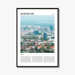 Dortmund Germany Travel Poster: Vibrant Cityscape Wall Art