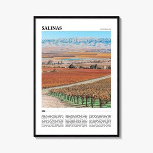 Salinas Reiseplakat, Salinas Wandkunst, Salinas Poster Druck, Salinas Foto, Salinas Dekor, Kalifornien, USA