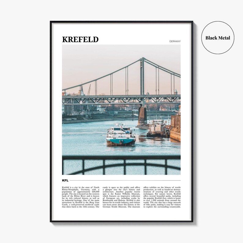 Cartel de viaje de Krefeld, arte de la pared de Krefeld, impresión del cartel de Krefeld, foto de Krefeld, decoración de Krefeld, Alemania imagen 9