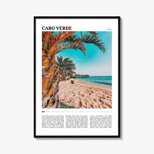 Cartel de viaje de Cabo Verde, Arte de la pared de Cabo Verde, Impresión de cartel de Cabo Verde, Foto de Cabo Verde, Decoración de Cabo Verde, África