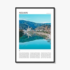 Nelson Reise Poster, Nelson Wandkunst, Nelson Poster Druck, Nelson Foto, Nelson Dekor, Neuseeland