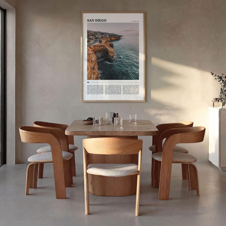 San Diego Poster Druck, Foto Kalifornien, La Jolla Wandkunst, Sonnenuntergang Klippen Reisedekor Bild 3