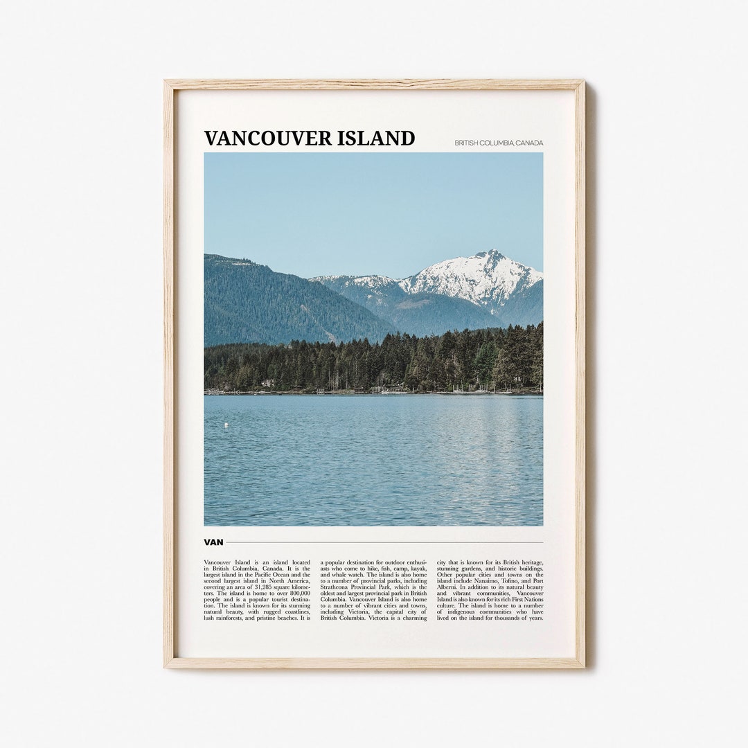 Vancouver Island Travel Poster, Vancouver Island Wall Art, Vancouver
