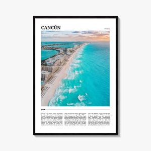Cancun Travel Poster, Cancun Wall Art, Cancun Poster Print, Cancun Photo, Cancun Decor, Mexico