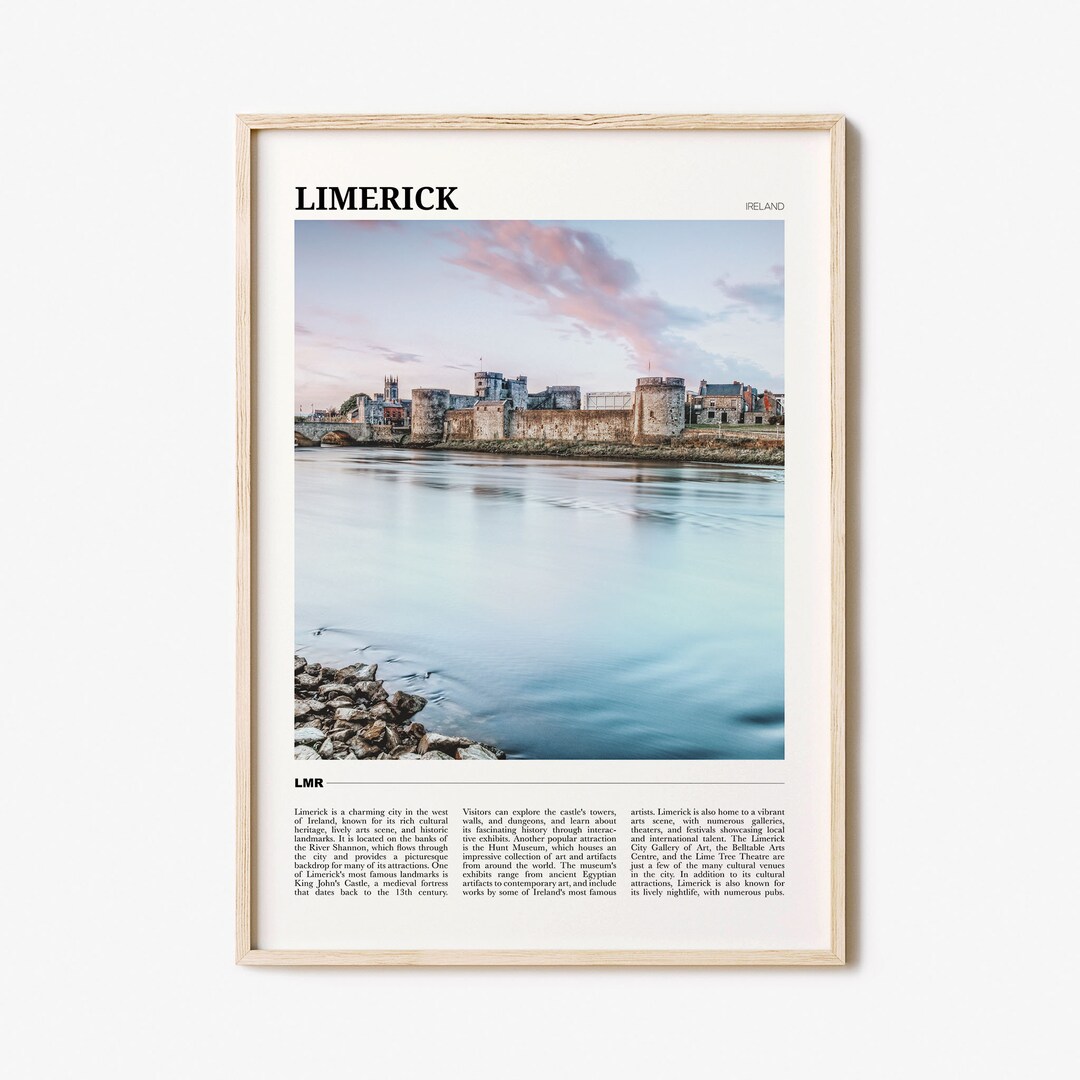 Limerick Travel Poster, Limerick Wall Art, Limerick Poster Print