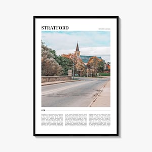 Stratford-reisposter Canada, Stratford-muurkunst, Stratford-posterafdruk, Stratford-foto, Stratford-decor, Ontario, Canada