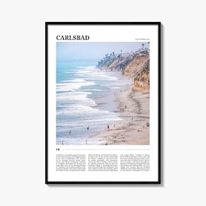 Carlsbad Travel Poster No 2, Carlsbad Wall Art, Carlsbad Poster Print, Carlsbad Photo, Carlsbad Decor, California, USA