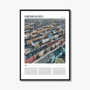 Oberhausen Germany Travel Poster: Vibrant City Wall Art