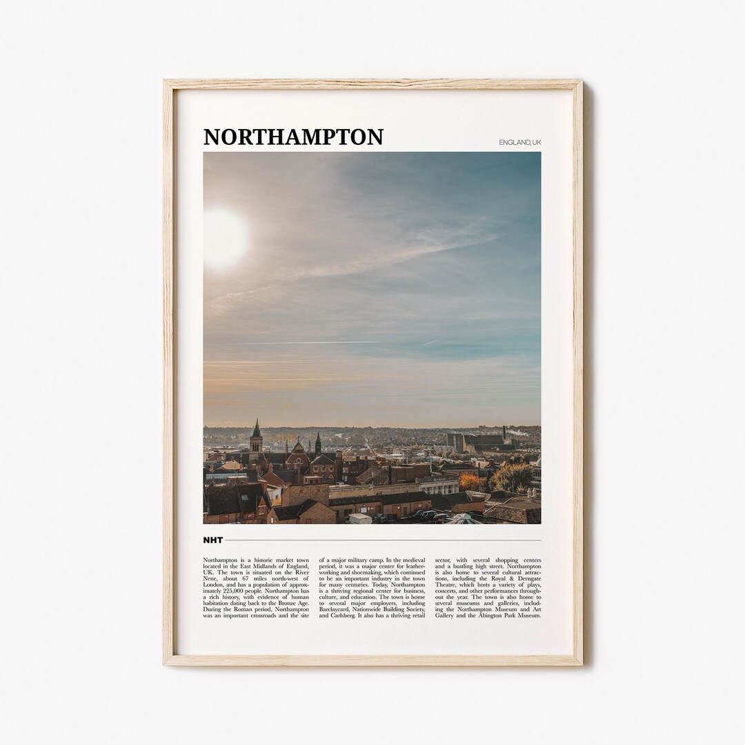 Northampton Travel Poster, Northampton Wall Art, Northampton Poster