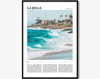 Impresión de póster de La Jolla, foto de California, arte mural de San Diego, decoración de viajes de California