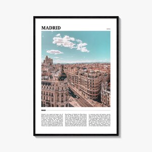Madrid Reiseplakat, Madrid Wandkunst, Madrid Poster Druck, Madrid Foto, Madrid Dekor, Spanien