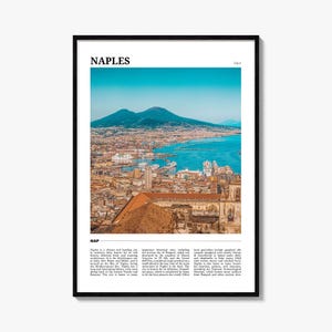 Naples Travel Poster Italy No 2, Naples Wall Art, Naples Poster Print, Naples Photo, Naples Decor, Italy