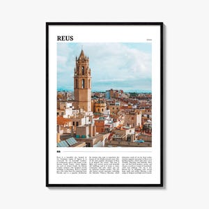 Reus Reiseposter, Reus Wandkunst, Reus Poster Druck, Reus Foto, Reus Dekor, Spanien