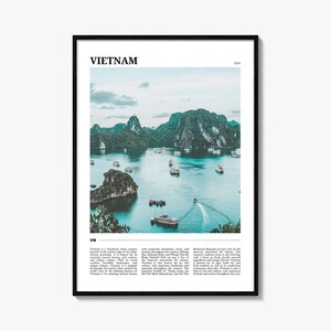 Poster di viaggio in Vietnam: stampa fotografica della baia di Ha Long