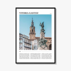 Vitoria-Gasteiz Spain Travel Poster: Vibrant City Wall Art
