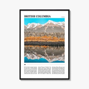 British Columbia Travel Poster, British Columbia Wall Art, British Columbia Poster Print, British Columbia Photo, Decor, Canada