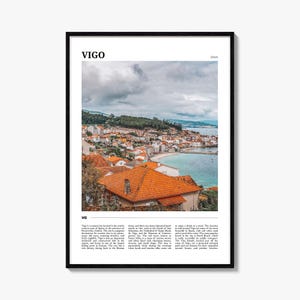 Vigo Reiseplakat, Vigo Wandkunst, Vigo Poster Druck, Vigo Foto, Vigo Decor, Spanien