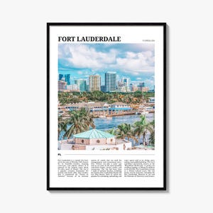 Fort Lauderdale Travel Poster: Vibrant Florida Wall Art