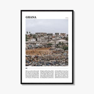 Ghana Travel Poster No 2, Ghana Wall Art, Ghana Poster Print, Ghana Photo, Ghana Decor, Africa