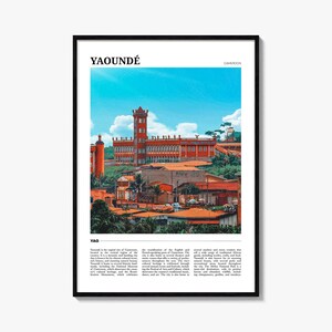 Yaounde Reiseplakat, Yaounde Wandkunst, Yaounde Poster Druck, Yaounde Foto, Yaounde Dekor, Kamerun