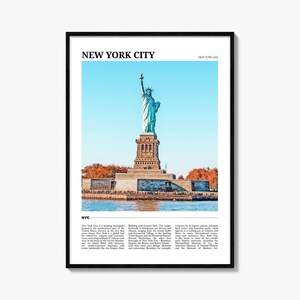 New York City Travel Poster No 2, New York City Wall Art, New York City Poster, New York City Photo, New York City Decor, New York, USA
