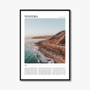 Ventura Travel Poster No 1, Ventura Wall Art, Ventura Poster Print, Ventura Photo, Ventura Decor, California, USA