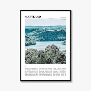 Maryland Reiseposter: Lebendiger Wandkunstdruck