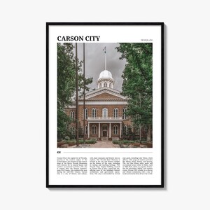 Carson City Reiseplakat, Carson City Wandkunst, Carson City Poster Druck, Carson City Foto, Carson City Decor, Nevada, USA