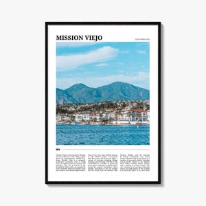 Mission Viejo Travel Poster: California Wall Art Print