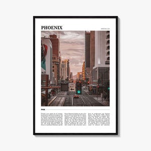 Reisposter Phoenix, Arizona: levendige muurkunst stadsgezicht