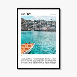 Avalon Travel Poster California, Avalon Wall Art, Avalon Poster Print, Avalon Photo, Avalon Decor, California, USA