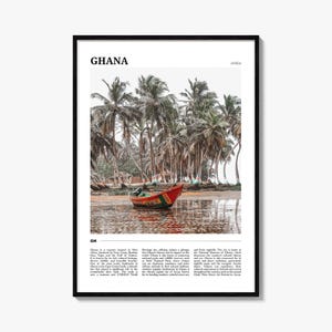Ghana Travel Poster No 1, Ghana Wall Art, Ghana Poster Print, Ghana Photo, Ghana Decor, Africa