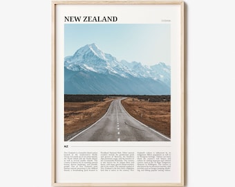 New Zealand Travel Poster, New Zealand Wall Art, New Zealand Poster Print, New Zealand Photo, New Zealand Decor, Oceania