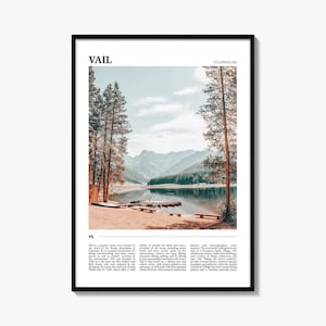 Vail Colorado Reiseplakat: Bergsee Fotografie Druck