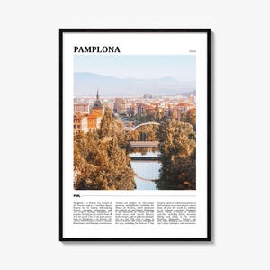 Pamplona Reiseplakat, Pamplona Wandkunst, Pamplona Poster Druck, Pamplona Foto, Pamplona Dekor, Spanien