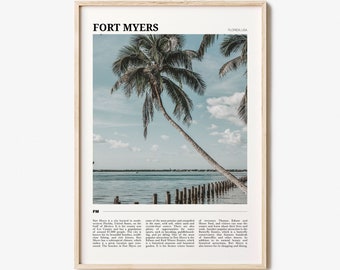 Fort Myers Travel Poster, Fort Myers Wall Art, Fort Myers Poster Print, Fort Myers Photo, Fort Myers Decor, Florida, USA