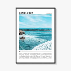 Santa Cruz Travel Poster No 2, Santa Cruz Wall Art, Santa Cruz Poster Print, Santa Cruz Photo, Santa Cruz Decor, California, USA