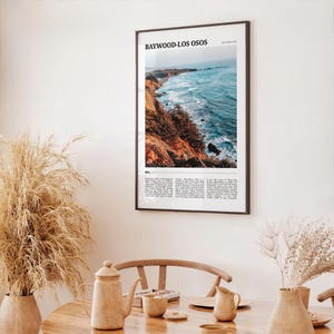 Cartel de viaje de Baywood Los Osos, Arte de pared de Baywood-Los Osos, Impresión de póster de Baywood-Los Osos, Foto de Baywood-Los Osos, Decoración de Baywood-Los Osos imagen 5