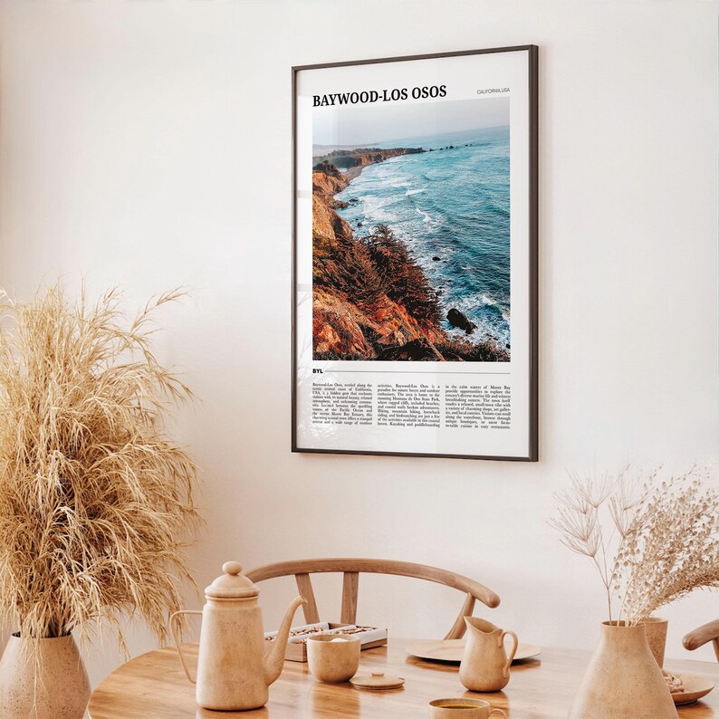 Cartel de viaje de Baywood Los Osos, Arte de pared de Baywood-Los Osos, Impresión de póster de Baywood-Los Osos, Foto de Baywood-Los Osos, Decoración de Baywood-Los Osos imagen 5