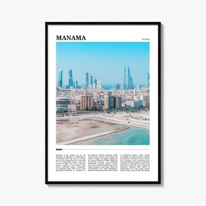 Manama Poster Print, Bahrain Photo, Capital Governorate Wall Art, Juffair Travel Decor